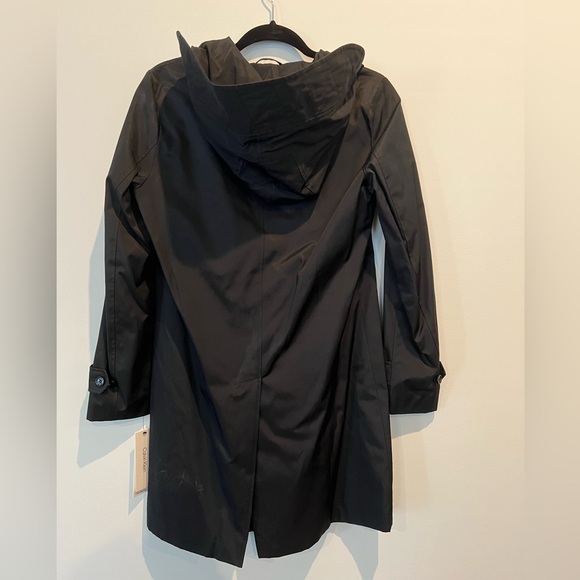 Calvin Klein new black hooded trench coat xxs - Picture 7 of 12
